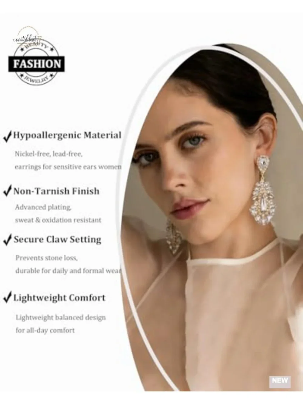 Silver Chandelier Earrings for Women Dangling Rhinestone Drop Earrings Crystal